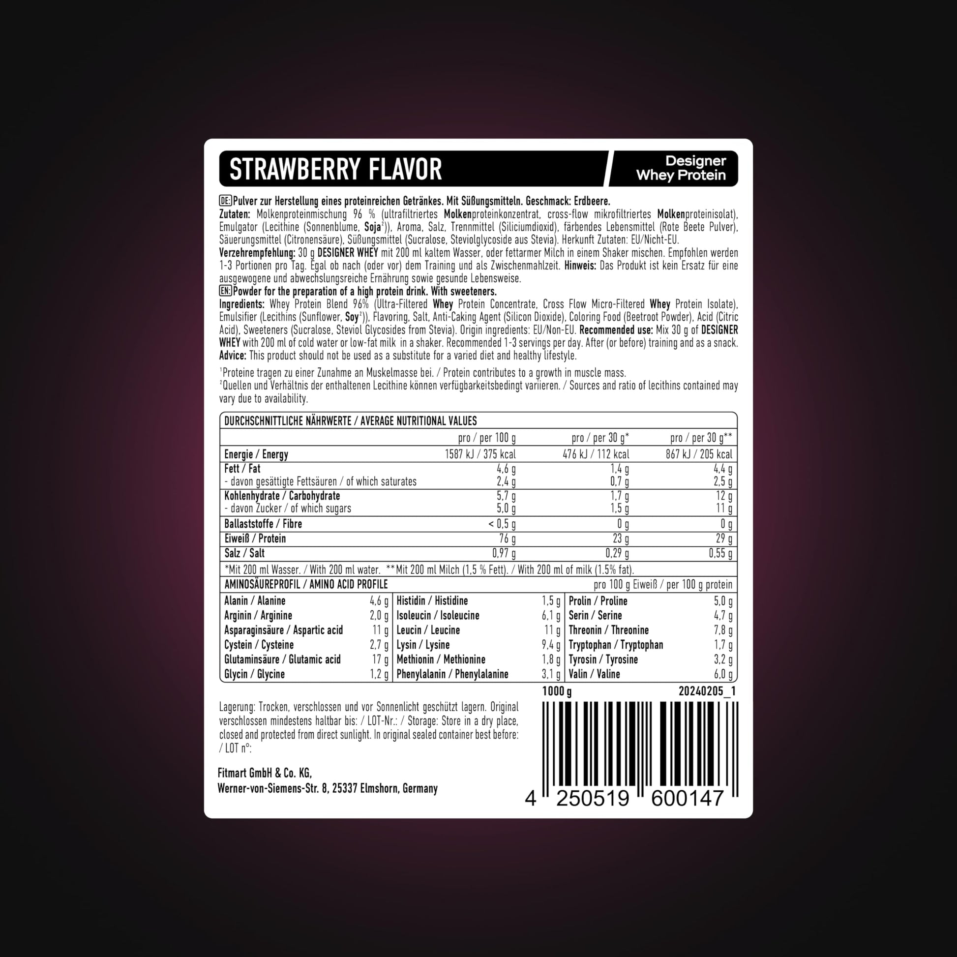 ESN Designer Whey Protein Powder, Strawberry, 1000 g, 2.2 lbs, 33 Servings ESN buy australia supplements