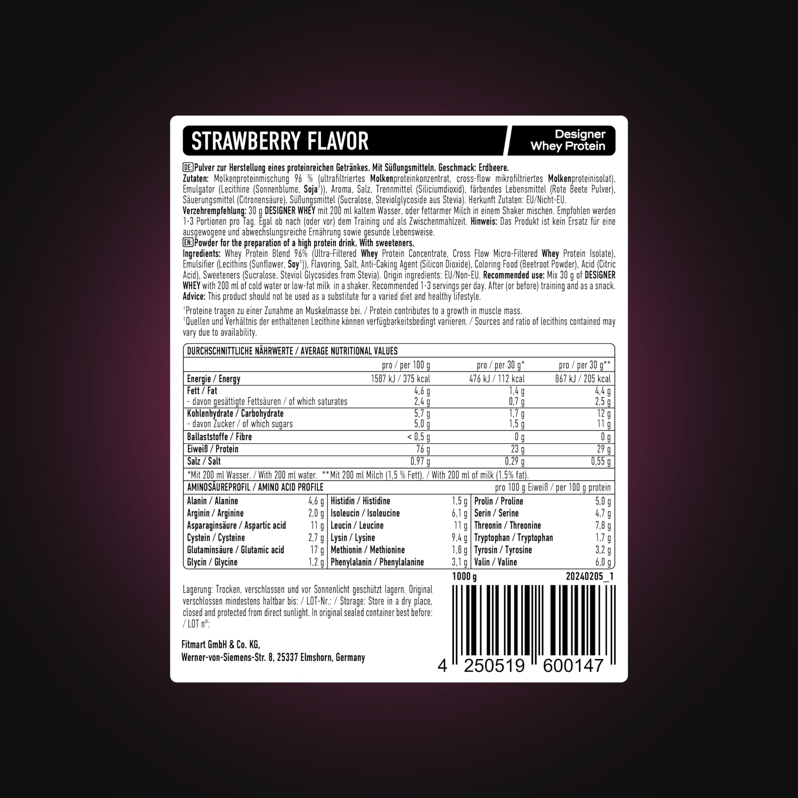 ESN Designer Whey Protein Powder, Strawberry, 1000 g, 2.2 lbs, 33 Servings ESN buy australia supplements