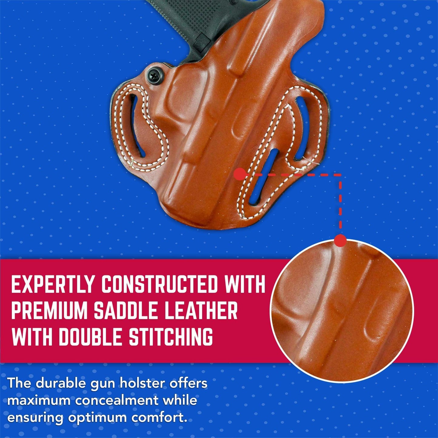 DeSantis Thumb Break Scabbard - OWB Gun Holster for Men and Women, Leather Belt Slide Holster for Pistols, Exact Molding, Secure and Highly Concealable OWB Carry Gsupps Australia