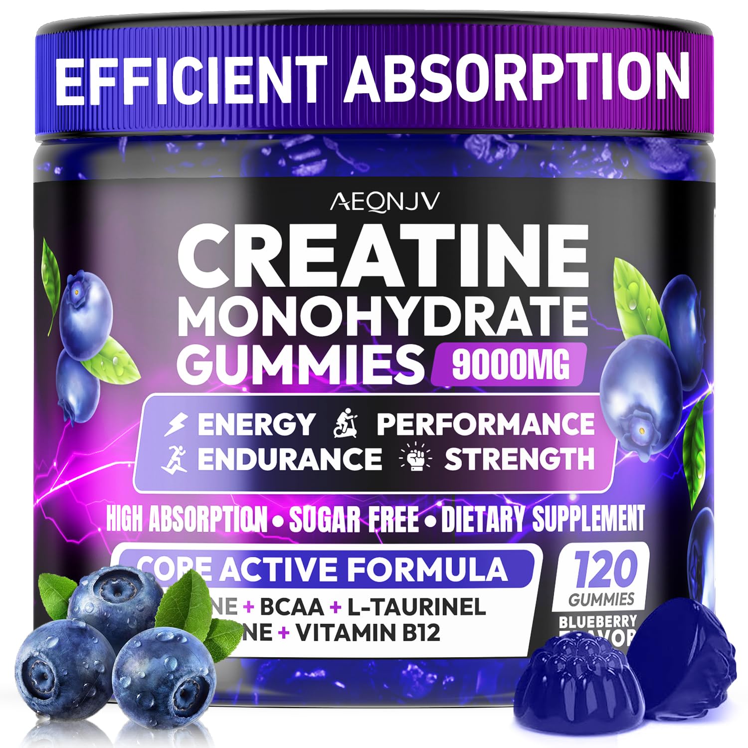 AEQNJV Creatine Gummies Monohydrate Complex for Men & Women, 9000MG Creatine Pre-Workout Supplement Enhance Muscle Strength Recovery Cognitive Health & Memory, 120 Gummies Sugar Free Vegan Non-GMO AEQNJV buy australia supplements