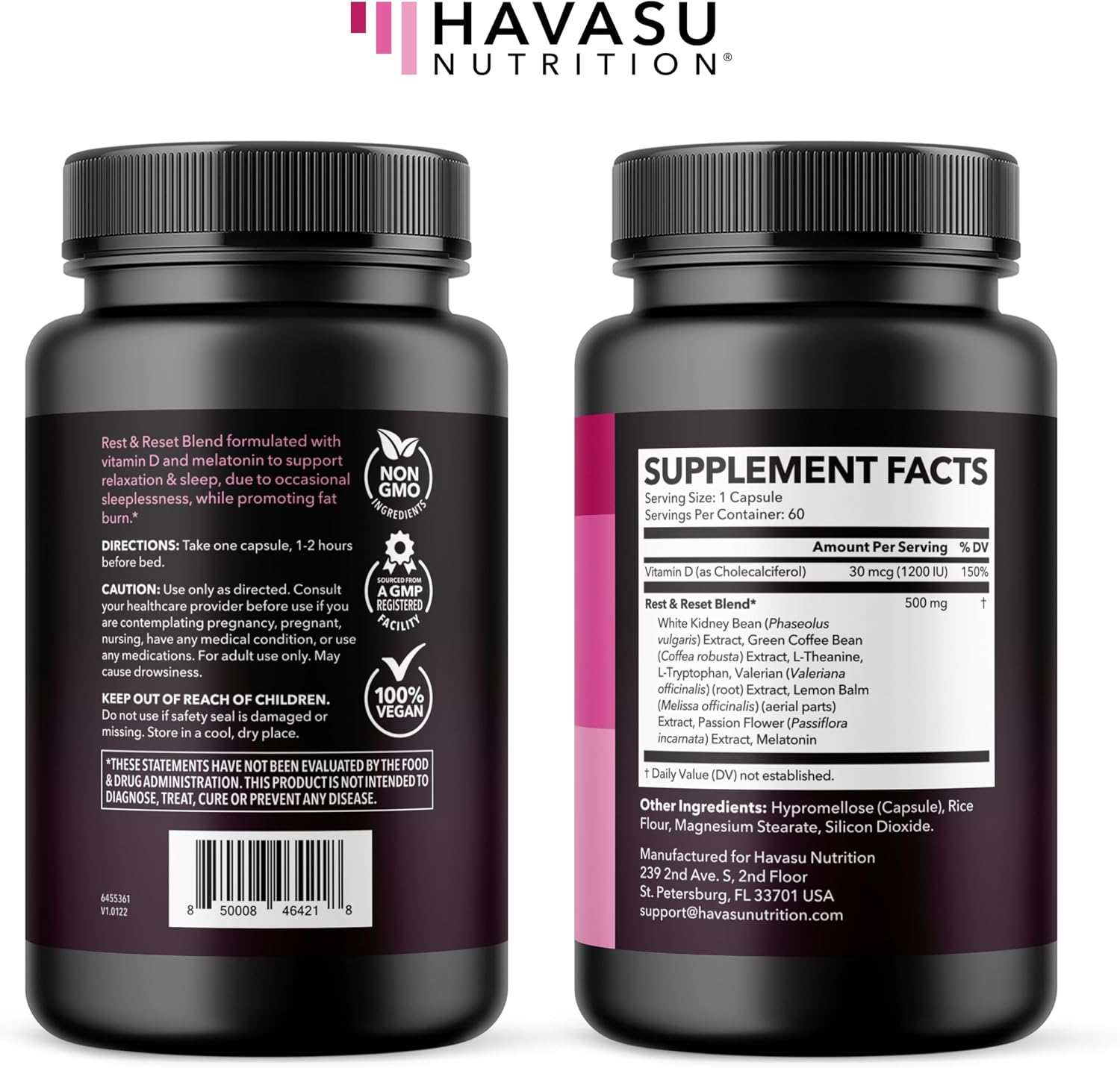 Night Time Fat Burner for Women, Belly Fat & Weight Loss Support, 60 Count | Appetite Suppressant and Overnight Metabolism Booster with Melatonin for Women, Vegan, Gluten Free, 60 Servings Gsupps Australia