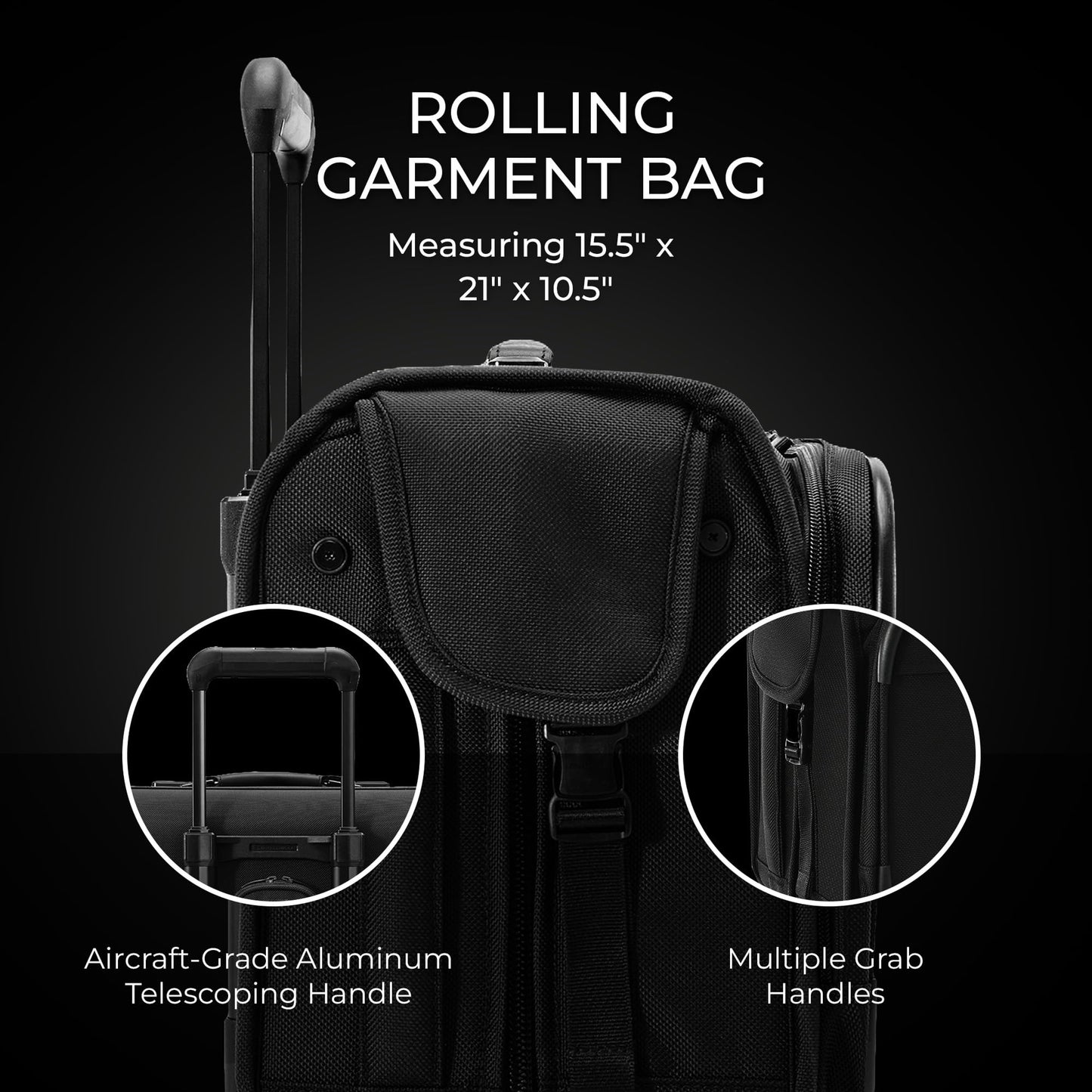 Briggs & Riley Deluxe Wardrobe Spinner - Checked Luggage for Travel, Suitcases with Wheels, Softside Rolling Bag for Men & Women, Built in Hook for Clothes - Baseline Collection, Black Gsupps Australia