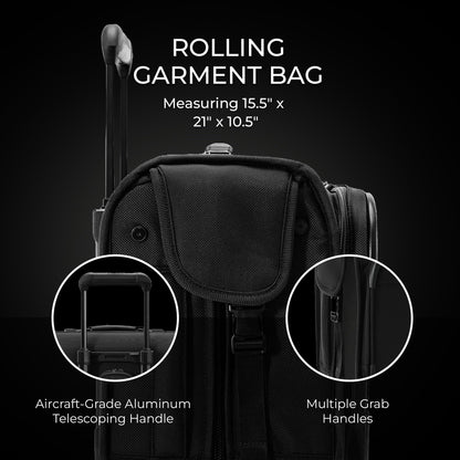 Briggs & Riley Deluxe Wardrobe Spinner - Checked Luggage for Travel, Suitcases with Wheels, Softside Rolling Bag for Men & Women, Built in Hook for Clothes - Baseline Collection, Black Gsupps Australia