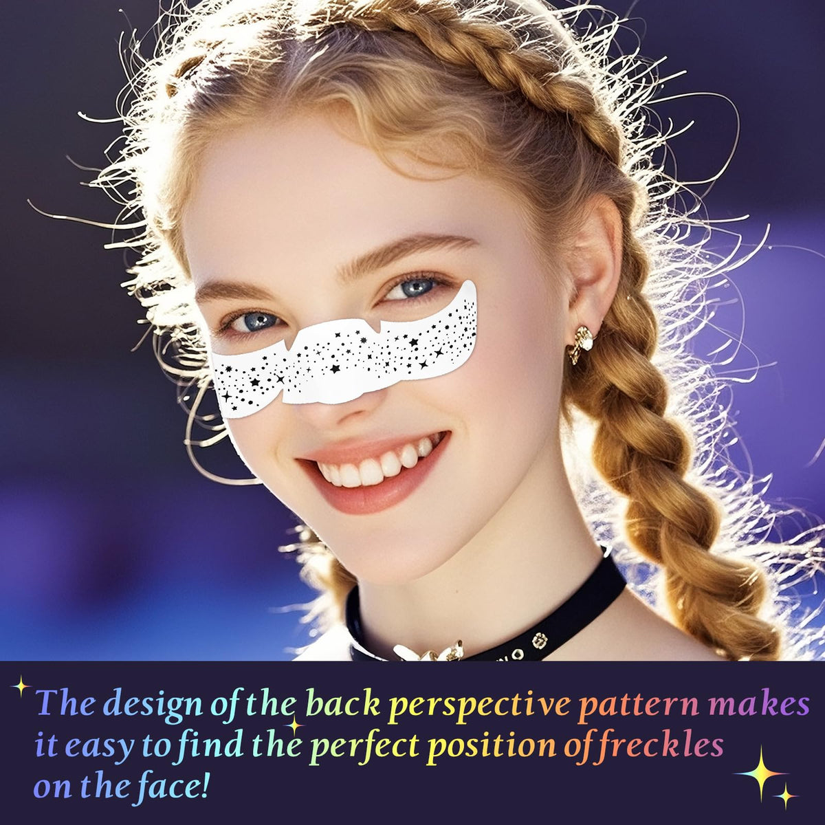 24pcs Glitter Freckles Makeup Patches-Holographic-Face Glitter Speckles BESNEL
