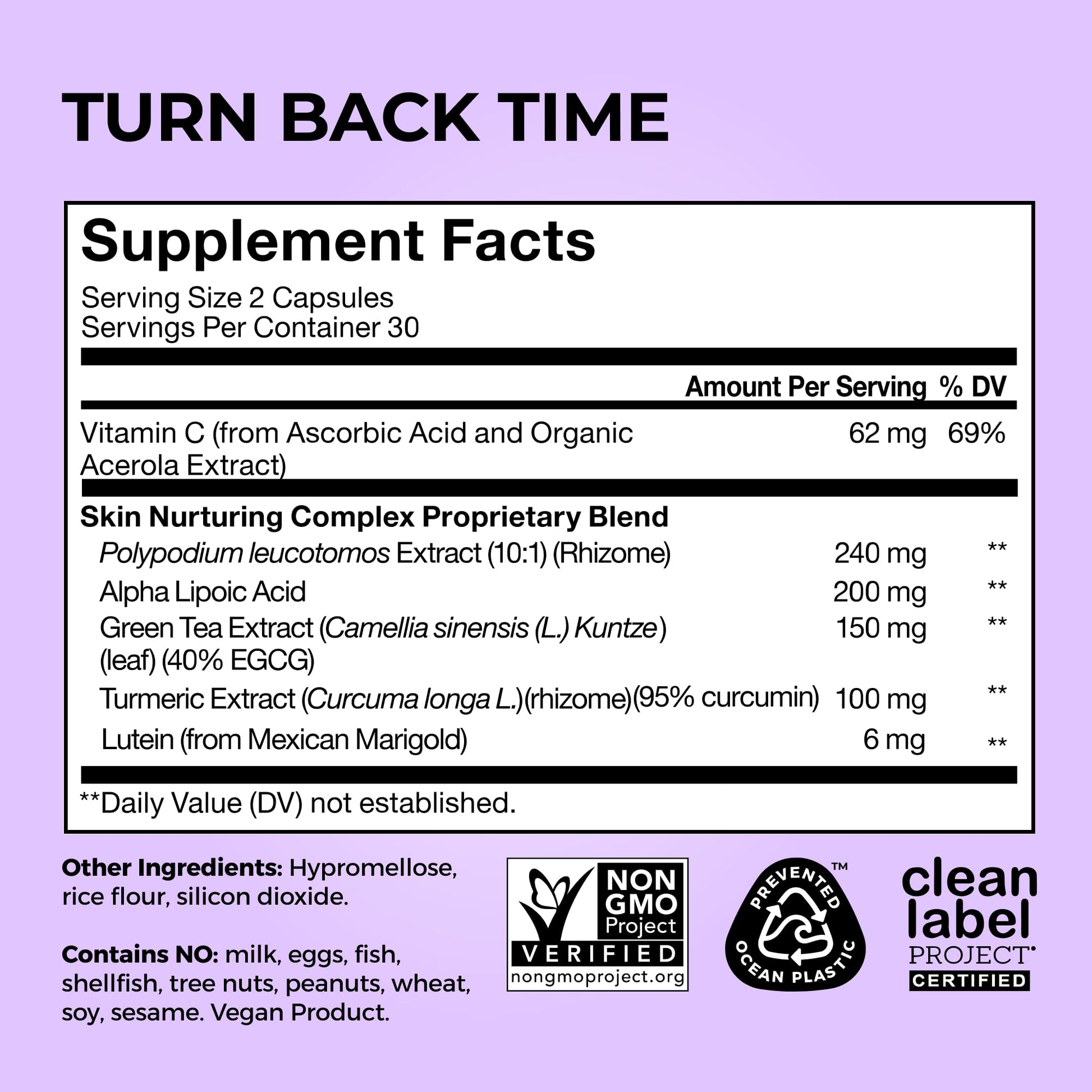 HUM Turn Back Time Turmeric Supplement for Youthful Looking Skin Support with Green Tea Extract, Lutein & Polyphenols, Skin Care Aging & Collagen Support Capsules for Even Tone, 60 Vegan Capsules HUM buy australia supplements