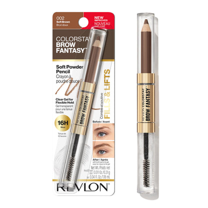 Revlon ColorStay Brow Fantasy Pencil & Gel, 002 Soft Brown REVLON
