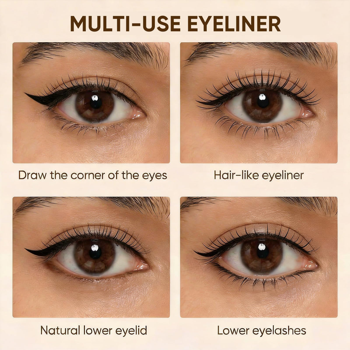 JUDYDOLL Ultra-Fine Liquid Eyeliner-Precision Tip for Wing Line, Smudge-Proof, Quick-Drying, Waterproof Eyeliner Pencil, Easy to Get Inner Corner Lined, Hooded Eyes-Friendly (#01 Black) JUDYDOLL