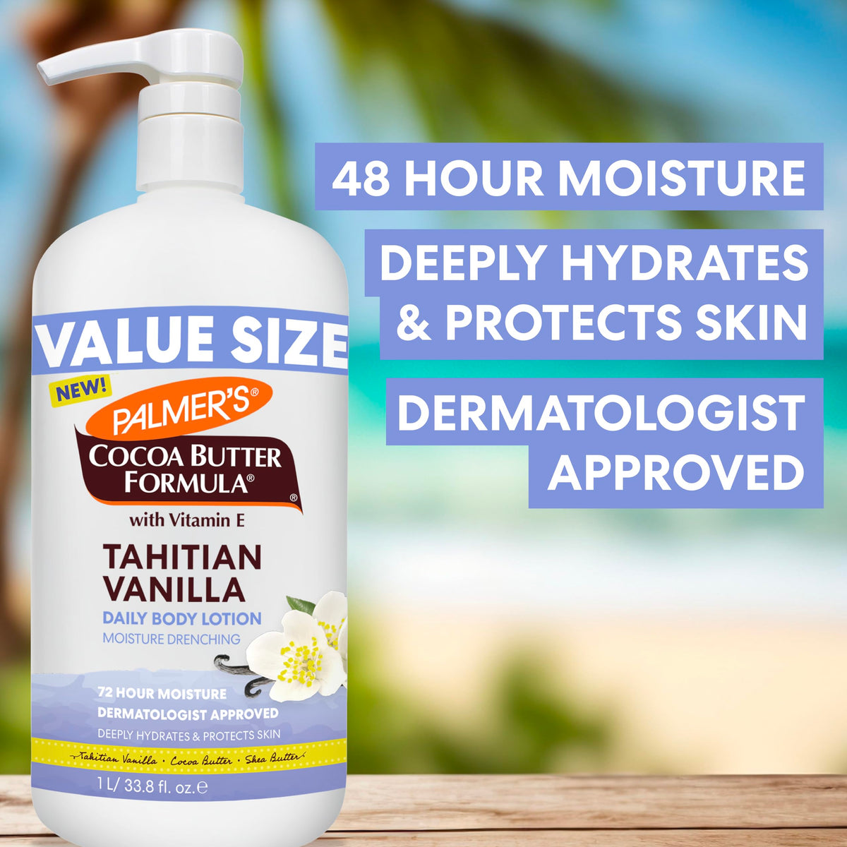 Palmer's Tahitian Vanilla Body Lotion with Cocoa Butter (33.8 Fl Oz) Palmer's