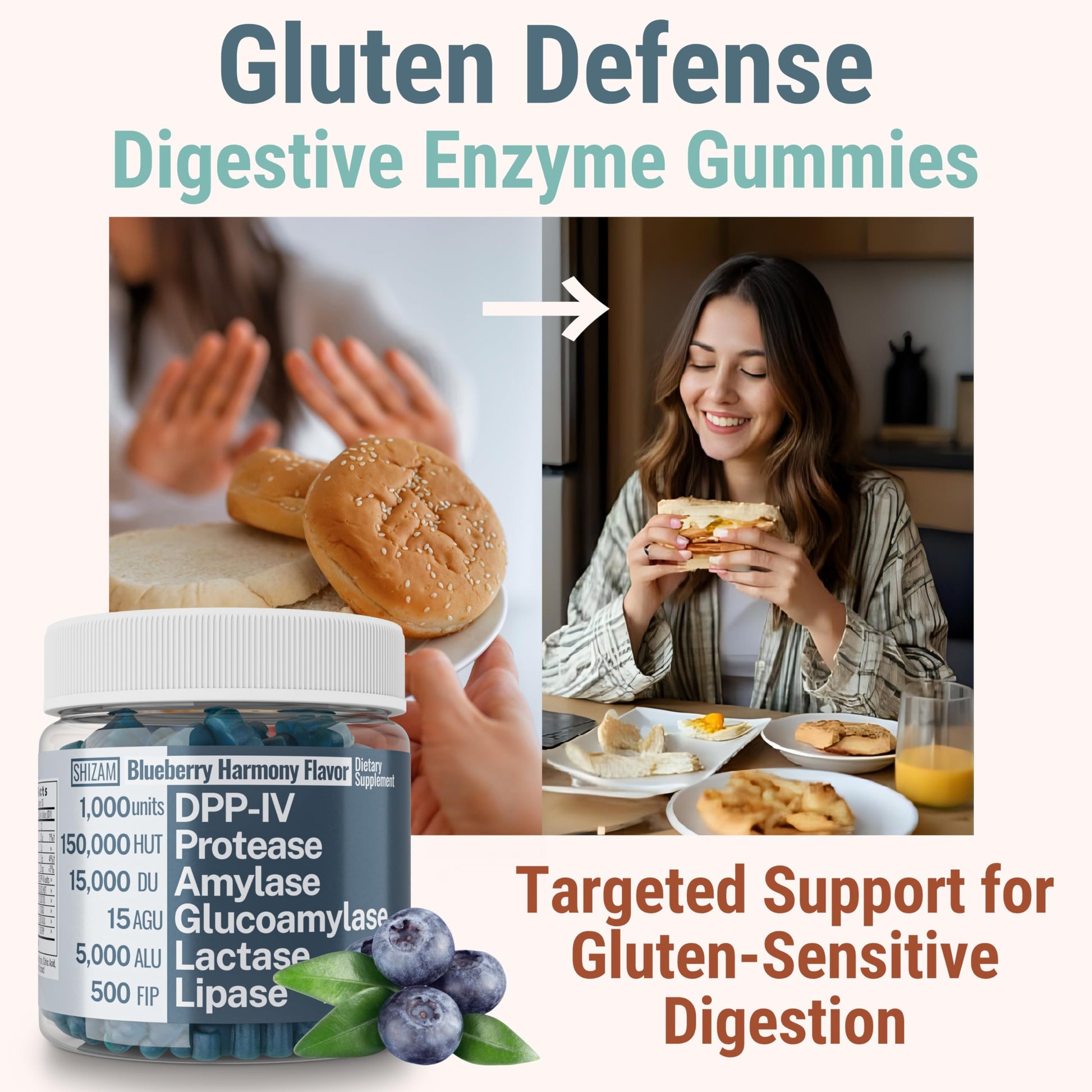 Gluten & Lactase Digestive Enzyme Gummies – Lactase Pancreatic Enzymes with DPP‑IV Lipase Gluco‑Amylase Lactase, Drops Chewables Capsules Pills Powder Supplement Alt, Pancreatic Support, for Kids SHIZAM buy australia supplements