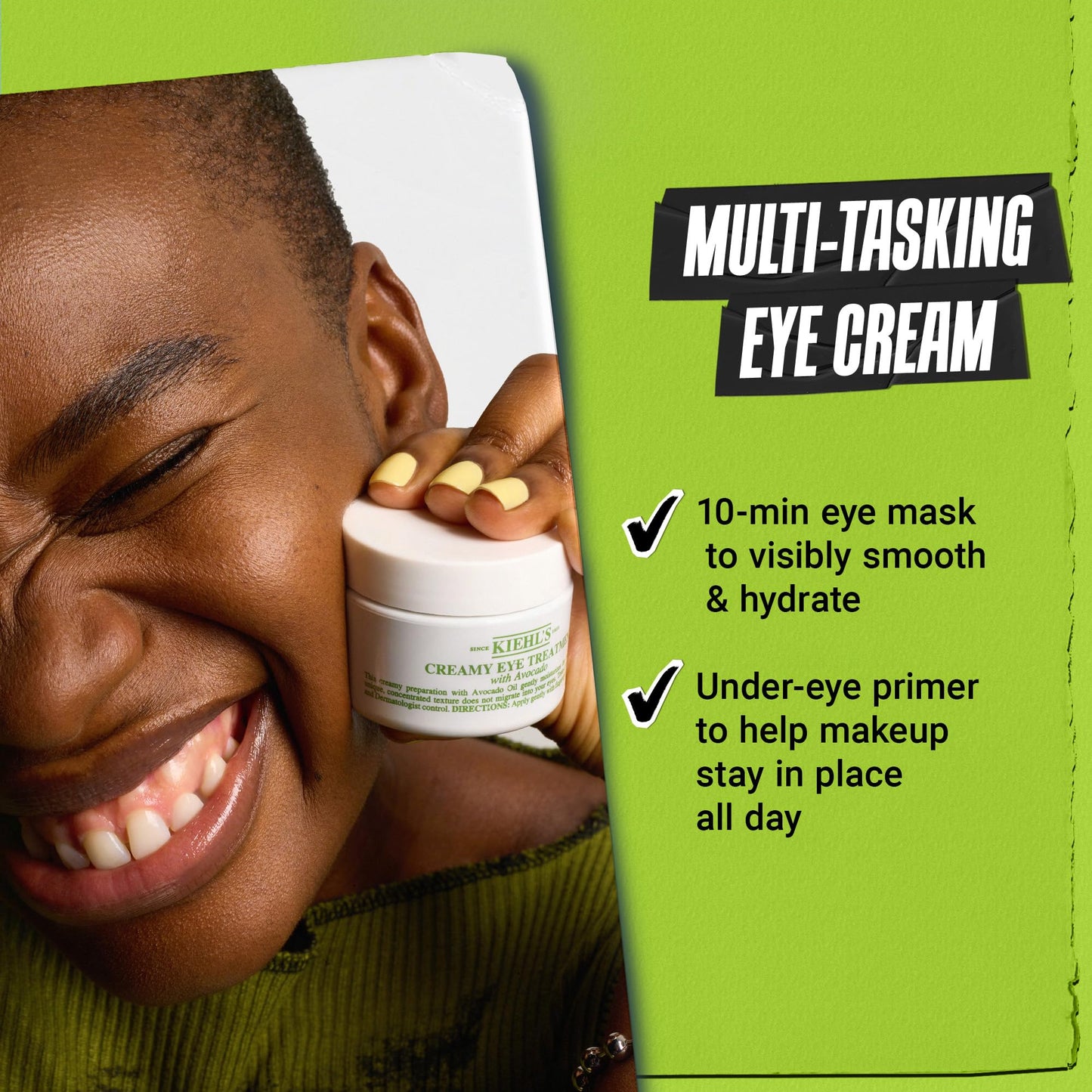 Kiehl's Avocado Eye Treatment, Nourishing and Hydrating Eye Cream, Avocado Oil and Caffeine to Energize and Invigorate Skin, Tired Eyes Kiehl's