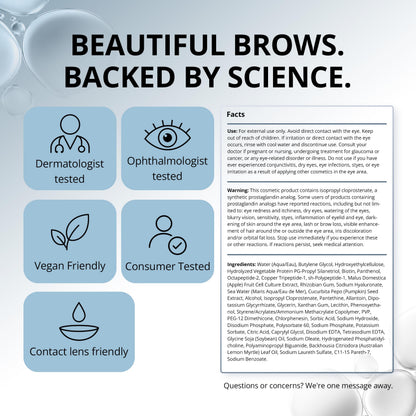 RapidBrow Eyebrow Enhancing Serum - 2 Month Supply, 3mL RapidBrow