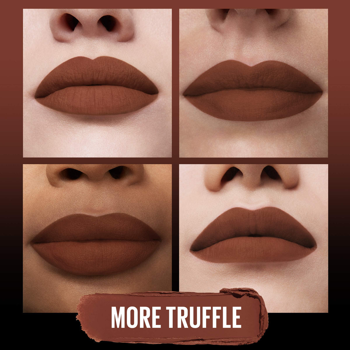 Maybelline Color Sensational Ultimatte Matte Lipstick, Non-Drying, Intense Color Pigment, More Truffle, Cocoa Brown, 1 Count MAYBELLINE