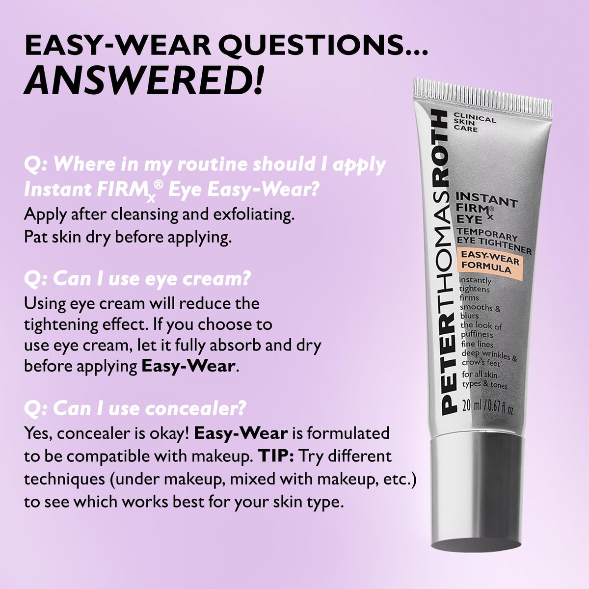 Peter Thomas Roth | Instant FIRMx® Eye Temporary Eye Tightener Easy-Wear Formula | For Firming Under-Eye Bags & Wrinkles Peter Thomas Roth