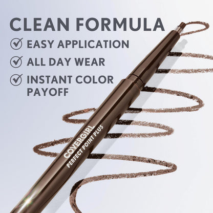 COVERGIRL Perfect Point PLUS Eyeliner Pencil, Espresso .008 oz. (0.23 mg) (Packaging may vary) COVERGIRL
