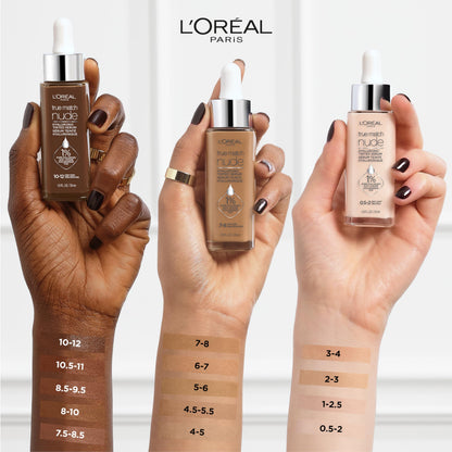 L'Oreal Paris True Match Nude Hyaluronic Tinted Serum Foundation with 1% Hyaluronic acid, Light 2-3, 1 fl. oz. L'Oreal Paris