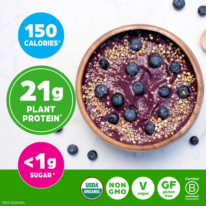 Orgain Organic Vegan Protein Powder, Vanilla Bean - 21g Plant Based Protein, 4g Prebiotic Fiber, No Lactose Ingredients, No Added Sugar, Non-GMO, For Shakes & Smoothies Orgain
