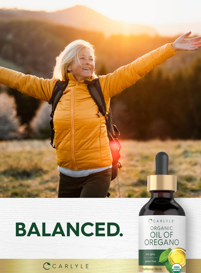 Carlyle Organic Oil of Oregano Liquid Drops - 2 fl oz - 1 Year Supply | Vegan Herbal Supplement | Non-GMO, Gluten Free Carlyle
