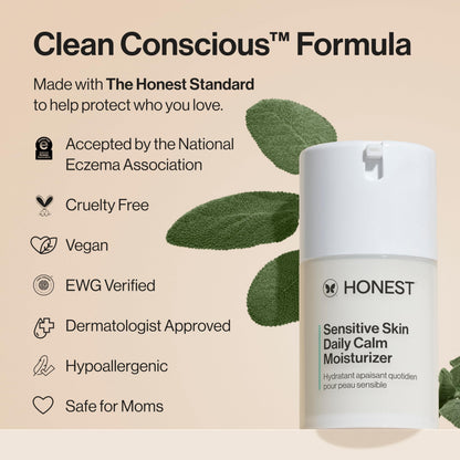 Honest Beauty Sensitive Skin Daily Calm Lightweight Moisturizer, 1.7 fl oz Honest Beauty