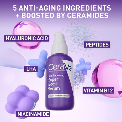 CeraVe Super Boost Anti-Aging Serum with Peptides & Hyaluronic Acid CeraVe