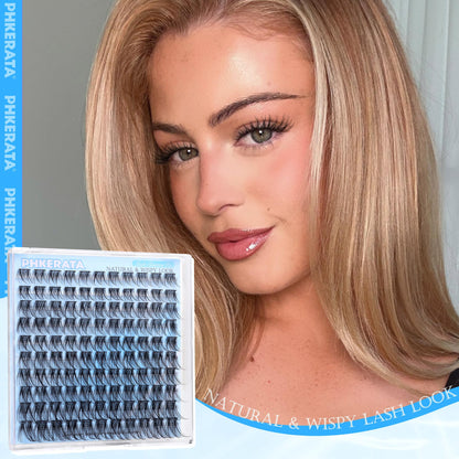 PHKERATA Natural Lash Clusters Wispy Eyelash Clusters, Eyelash Extensions PHKERATA