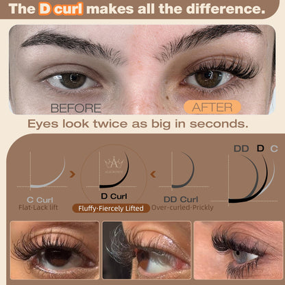 Spider Lash Clusters Breeze Wispy Eyelash Clusters D Curly Clusters Eyelash Extensions Natural 8-14MM Kim K Style Lash Extensions with Invisible Band for DIY at Home ALICROWN ALICROWN HAIR