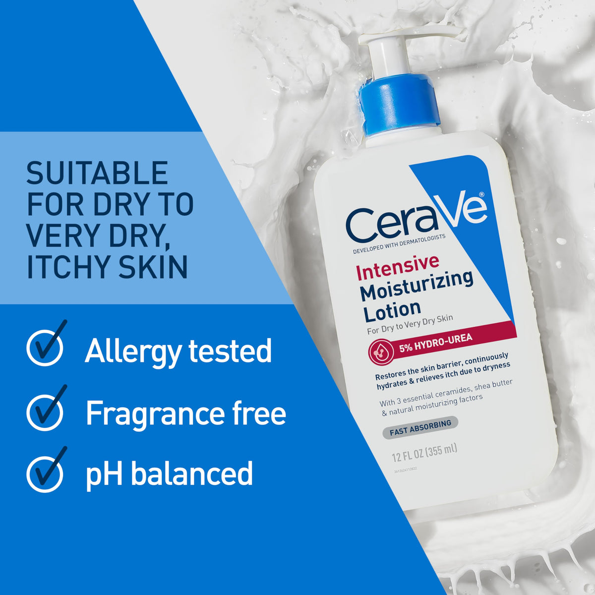 CeraVe Intensive Moisturizing Lotion, Shea Butter Body Lotion, 16oz CeraVe