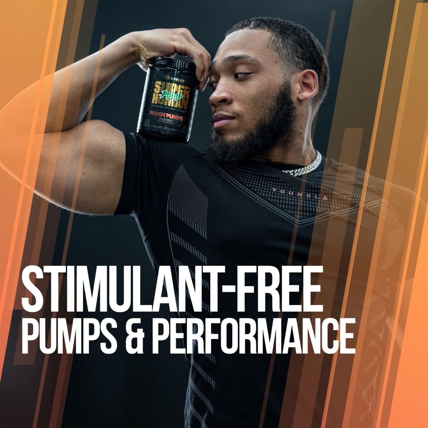 ALPHA LION Superhuman Pump Pre Workout Powder, Nootropic Caffeine & Stim Free Preworkout Supplement, Nitric Oxide Booster, Muscle Gainer, Energy & Focus (42 Servings, Mango Veiniac Flavor)