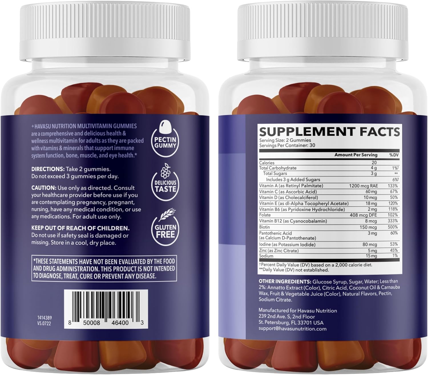 Multivitamin Gummies for Adults, Mixed Berry, 60 Count, 30 Day Supply | Multivitamin Gummies for Men and Women with Vitamins and Minerals Zinc, Vitamin C, Vitamin D, Daily Defense, 30 Servings Gsupps Australia
