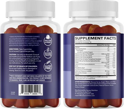 Multivitamin Gummies for Adults, Mixed Berry, 60 Count, 30 Day Supply | Multivitamin Gummies for Men and Women with Vitamins and Minerals Zinc, Vitamin C, Vitamin D, Daily Defense, 30 Servings Gsupps Australia