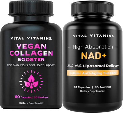 Vital Vitamins Vegan Collagen Booster + NAD+ Supplement Gsupps Australia