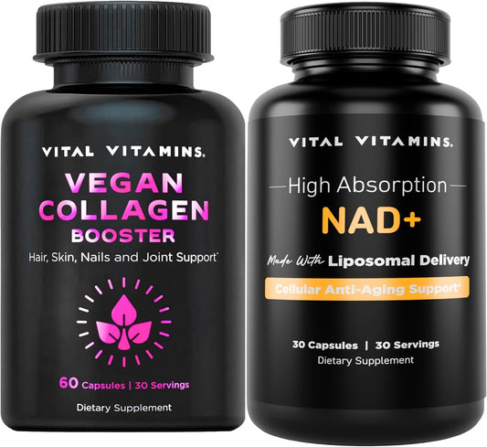 Vital Vitamins Vegan Collagen Booster + NAD+ Supplement Gsupps Australia
