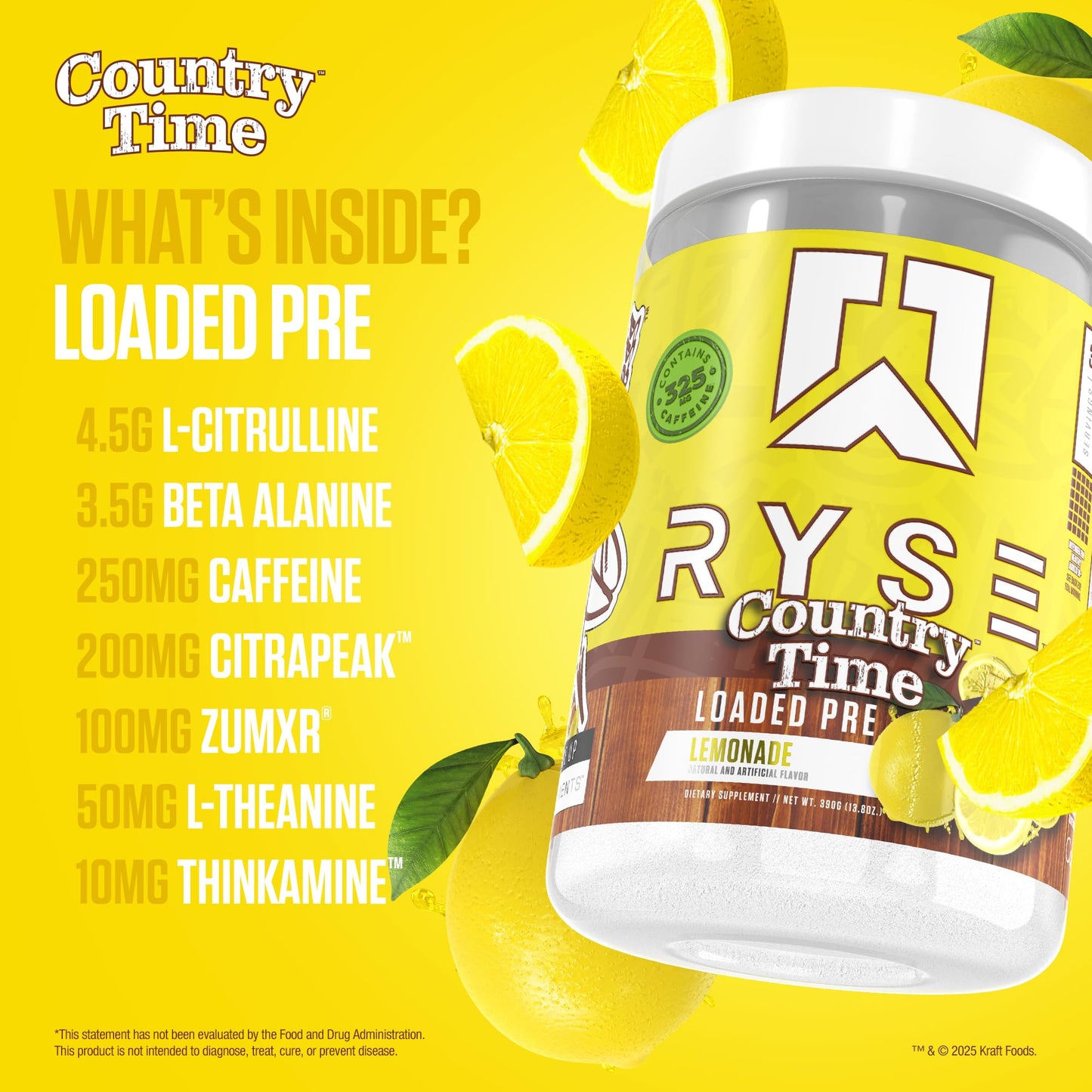 RYSE Loaded Pre Workout Powder - Strawberry Squeeze - Daily Pre-Workout for Men & Women with 390mg Caffeine, Beta Alanine, and Citrulline for Pump, Focus, and Energy - 30 Servings