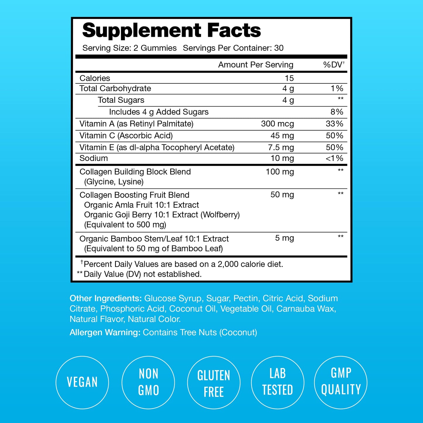 NutraChamps Collagen Boosting Gummies, Collagen Booster Gummy for Natural Collagen Production, Vegan Pectin Supplements Chews for Women & Men, NutraChamps