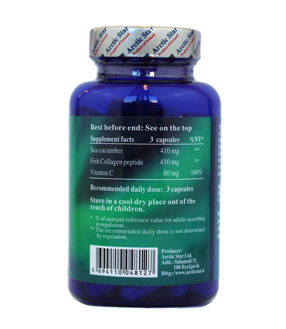 Arctic Star Marine Collagen-Vital Proteins Marine Collagen Peptides Supplement Pills for Healthy Skin Hair Nail - Hydrolyzed Collagen from Iceland - Joint Pain & Immune System Booster 90 Capsules Arctic Star