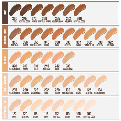 Maybelline Fit Me Matte + Poreless Liquid Oil-Free Foundation Makeup, Light Beige, 1 Count (Packaging May Vary) MAYBELLINE