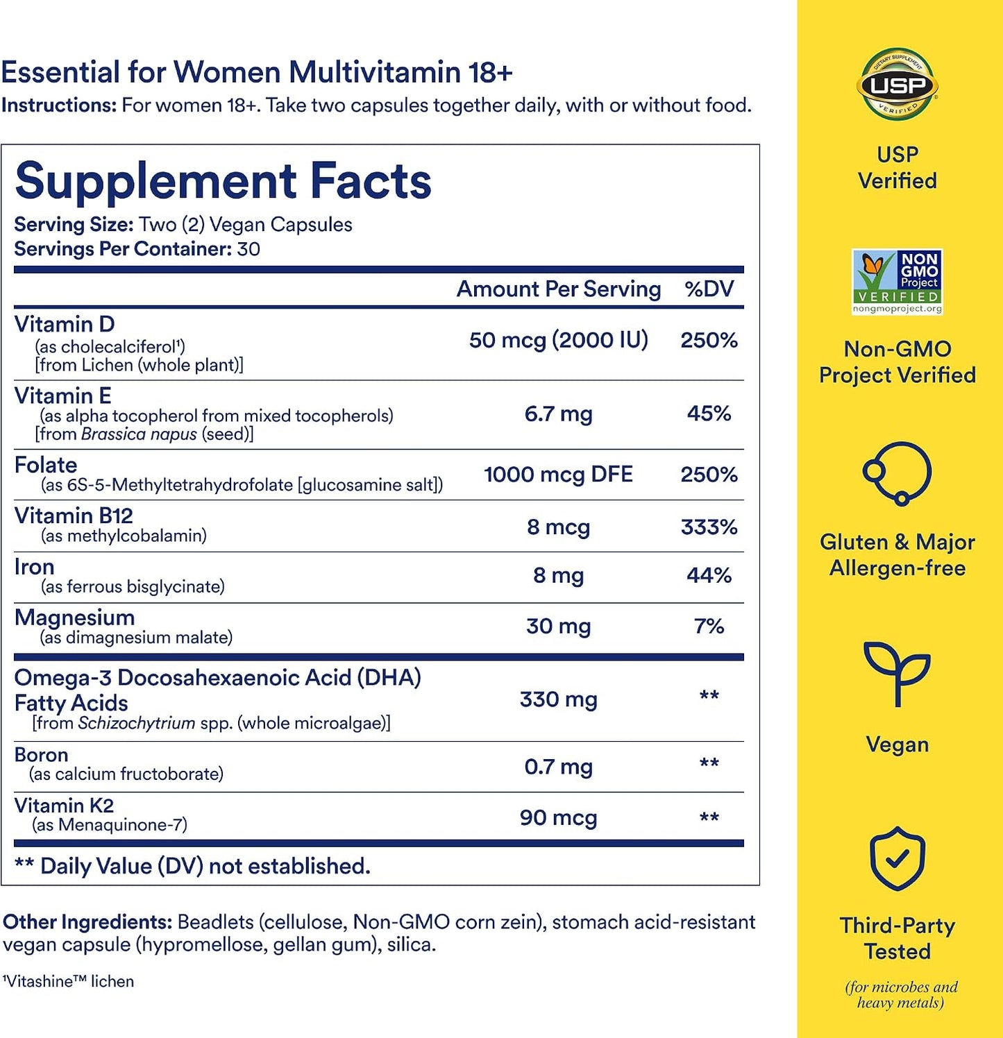 Ritual Women's and Men's 18+ Daily Muiltivitamin - Key Essential Vitamins and Minerals to Support Energy, Heart, Brain Health - Vegan - Mint - 30 Servings