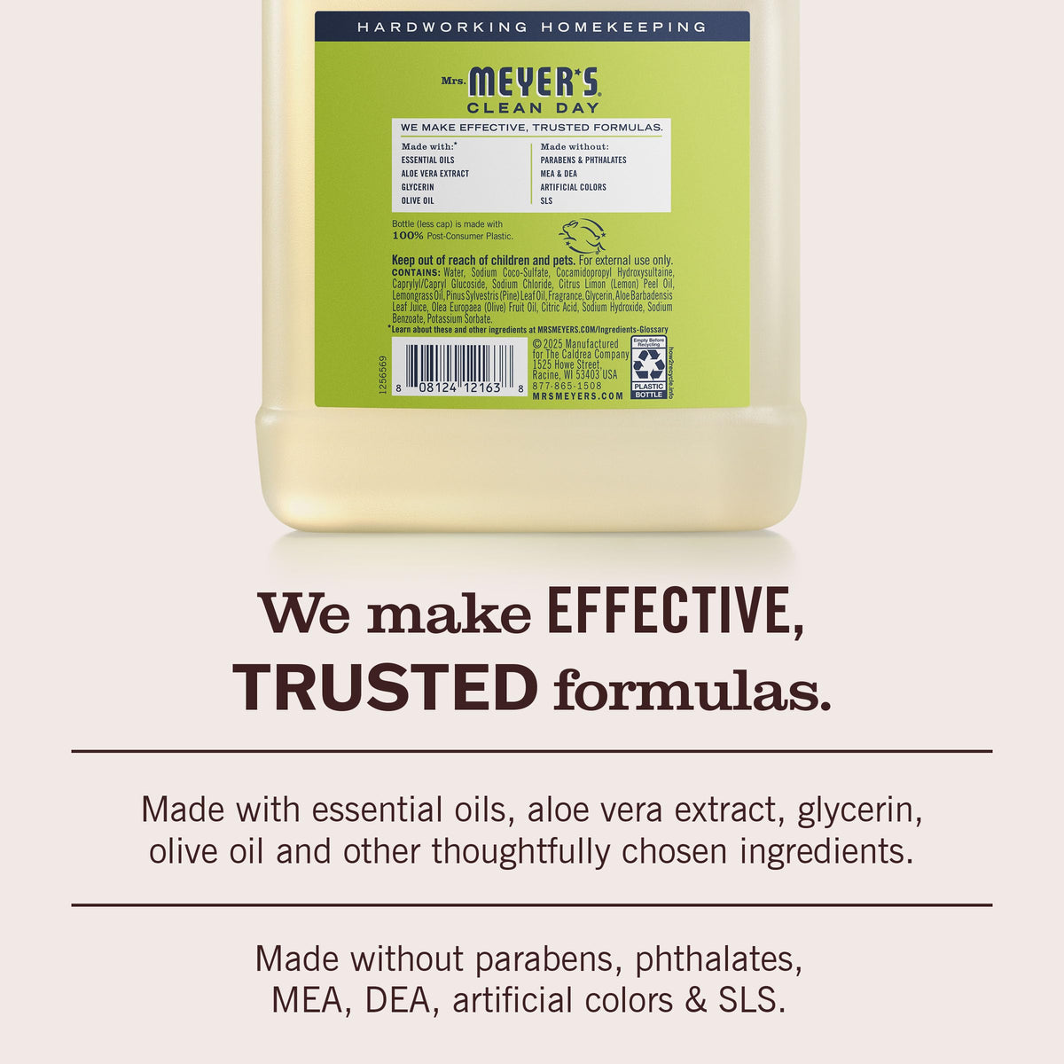 Mrs. Meyer's Clean Day, Hand Soap Refill, Lemon Verbena Scent, 33 Fl Oz Mrs. MEYER'S