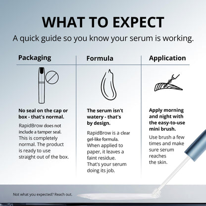RapidBrow Eyebrow Enhancing Serum - 2 Month Supply, 3mL RapidBrow