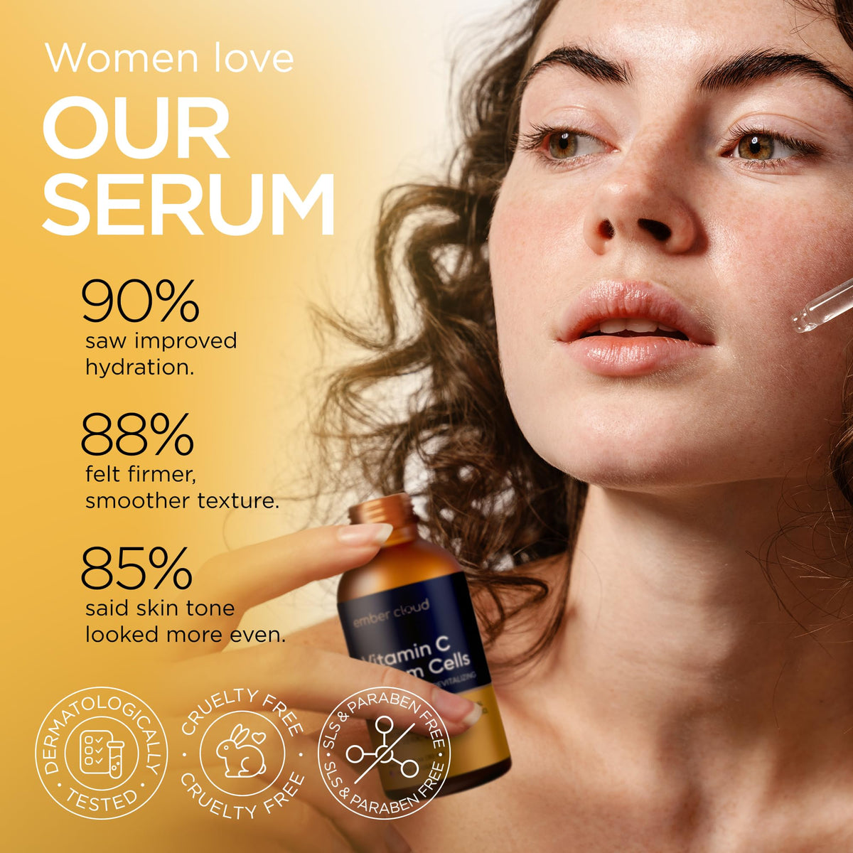 Ember Cloud Vitamin C Serum for Face with Stem Cells & Hyaluronic Acid 1 Oz Ember Cloud