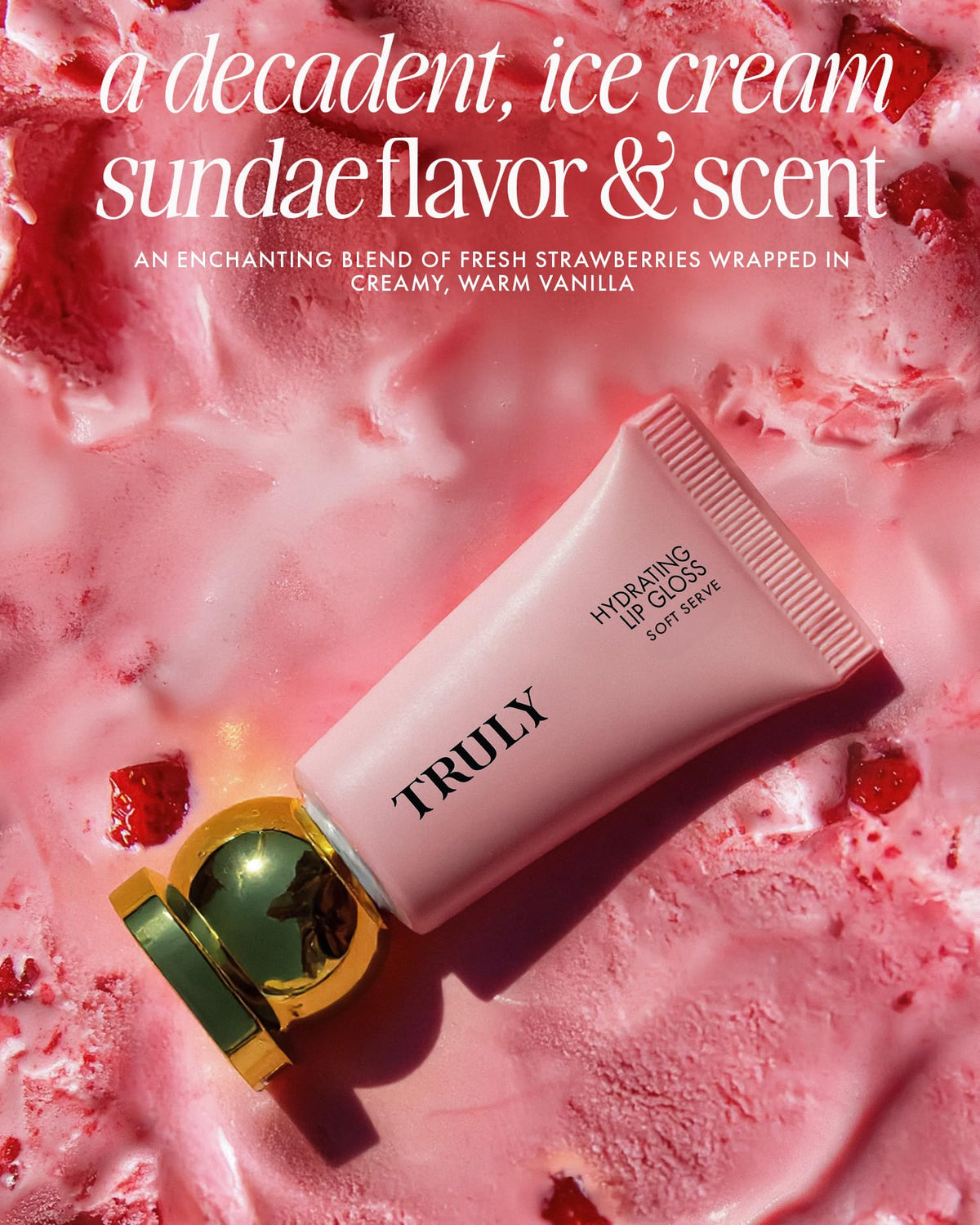 Truly Beauty Soft Serve Hydrating Lip Gloss | Sheer Rosy Pink Tint Truly