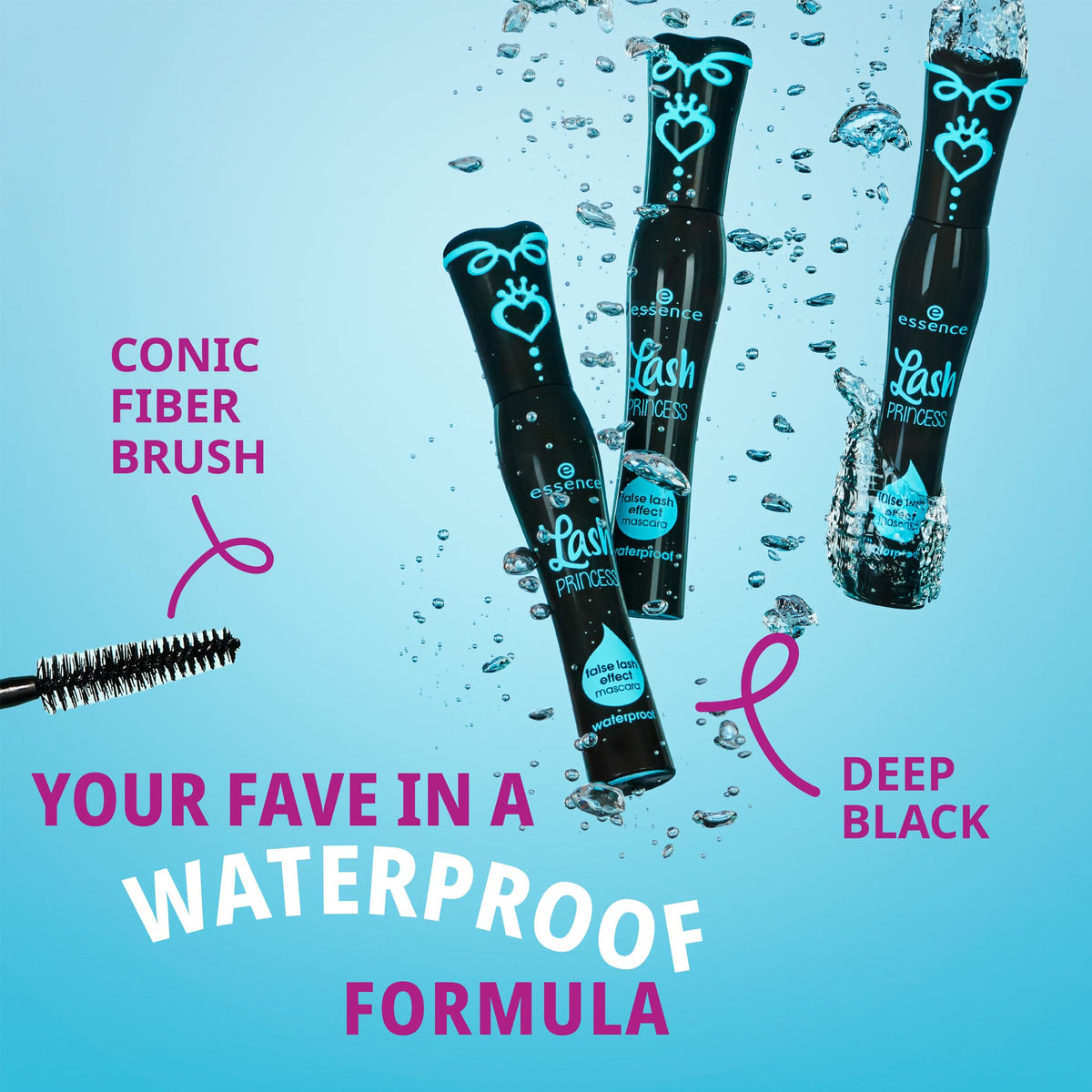 essence Lash Princess False Lash Waterproof Mascara, Black (Pack of 1) Essence Cosmetics