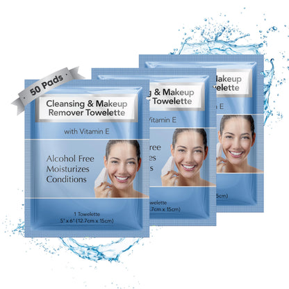 Diamond Wipes Makeup Remover Face Wipes with Vitamin E, 50 Count Diamond Wipes