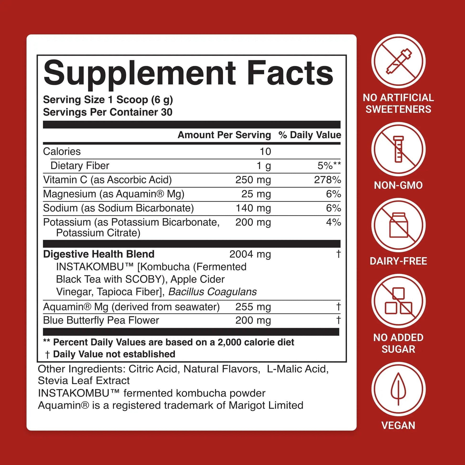 ACTIVATEDYOU Daily Digestive Tonic Kombucha - Support Healthy Digestion & Youthful, Long-Lasting Energy- Prebiotic Fiber, Probiotics, Postbiotics, Vitamin C, Berry Lemonade Flavor (30 Servings) ACTIVATEDYOU buy australia supplements