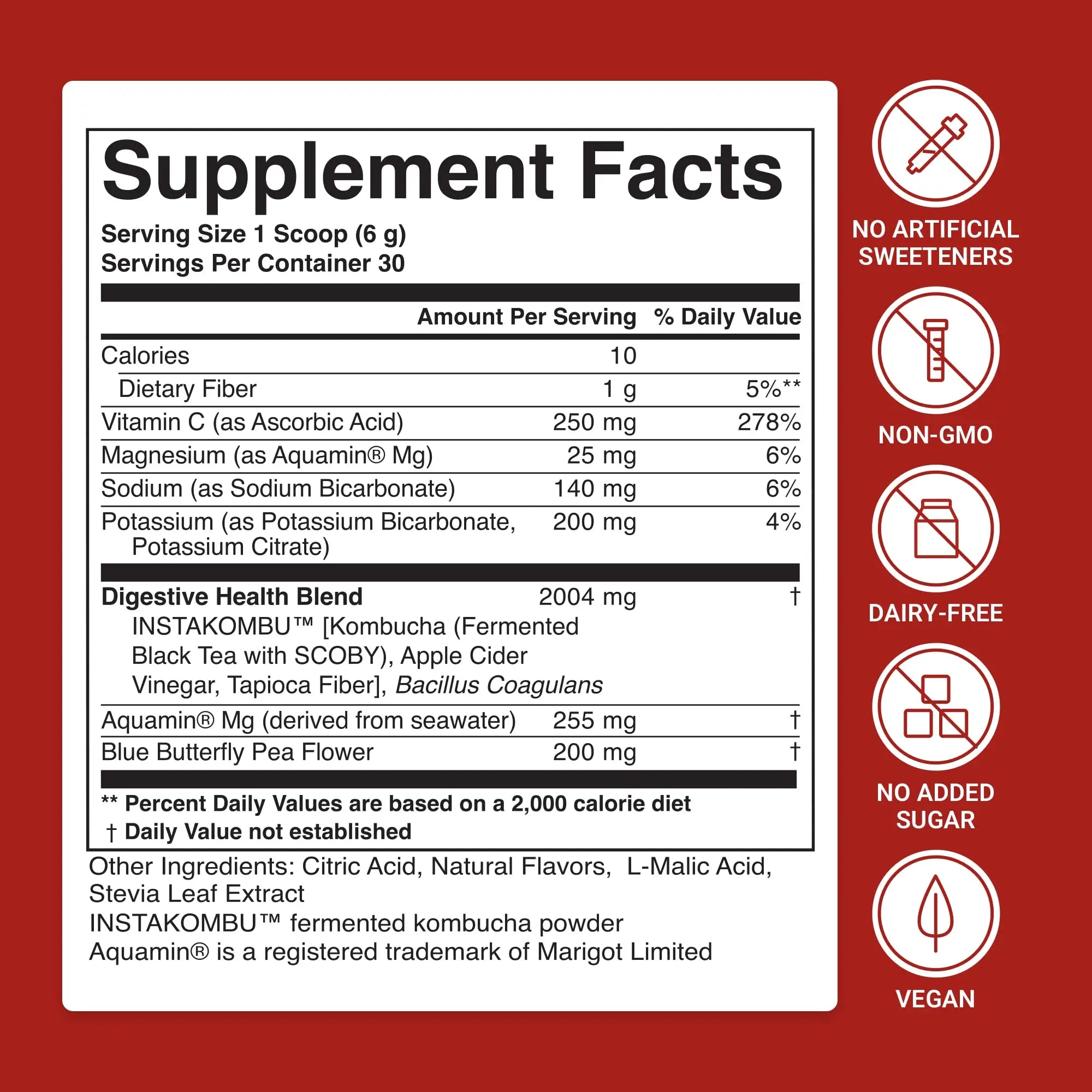 ACTIVATEDYOU Daily Digestive Tonic Kombucha - Support Healthy Digestion & Youthful, Long-Lasting Energy- Prebiotic Fiber, Probiotics, Postbiotics, Vitamin C, Berry Lemonade Flavor (30 Servings) ACTIVATEDYOU buy australia supplements