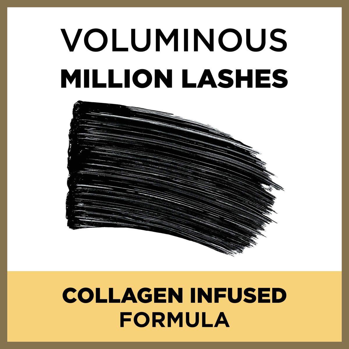 L’Oreal Paris Makeup Voluminous Million Lashes Mascara, Volumizing Collagen Infused Eye Makeup, Amplifying Mascara Brush, Waterproof, Blackest Black, 0.32 Fl Oz., 1 Count L'Oreal Paris