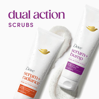 Dove KP Bump Body Scrub with 10% AHA & BHA For Rough Bumpy Skin, Violet Woods Scent, 8.5 OZ Dove