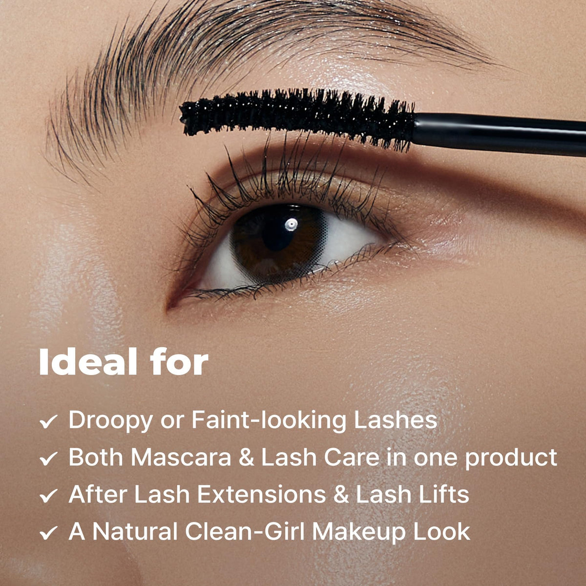 Epais Eyelash Black Tinted Serum, 2-in-1 Lash Growth Enhancer and Tinting Treatment, 7 Peptides and Biotin Formula for Longer Thicker Lashes, Charcoal-Based Black Food Complex, Korean Lash Care EPAIS