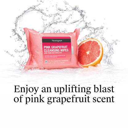 Neutrogena Makeup Remover Towelettes, Pink Grapefruit, 2 x 25 ct Neutrogena