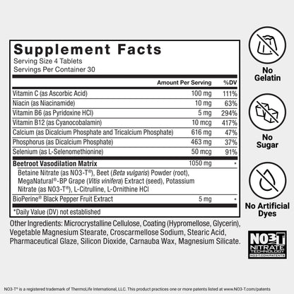 Force Factor Total Beets Blood Pressure Support with Grape Seed Extract and Non GMO Beet Root Powder for Heart Health Force Factor