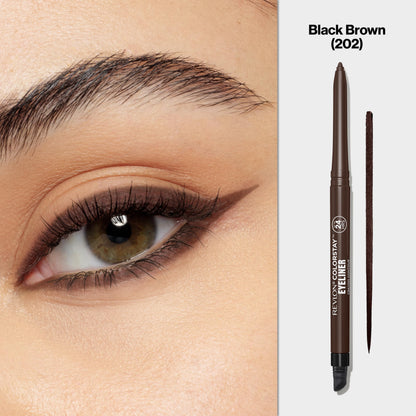 Revlon ColorStay Pencil Waterproof Eyeliner, 202 Black Brown, 0.01 oz REVLON